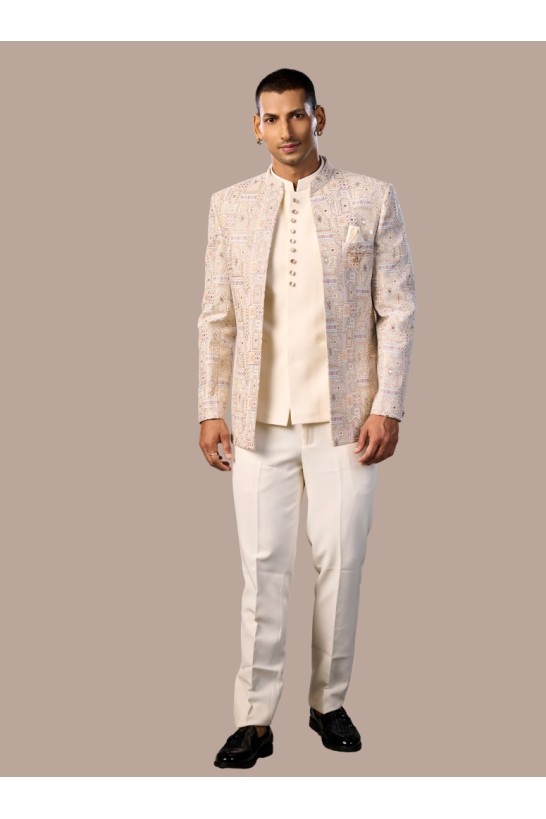BEIGE JODHPURI SUIT